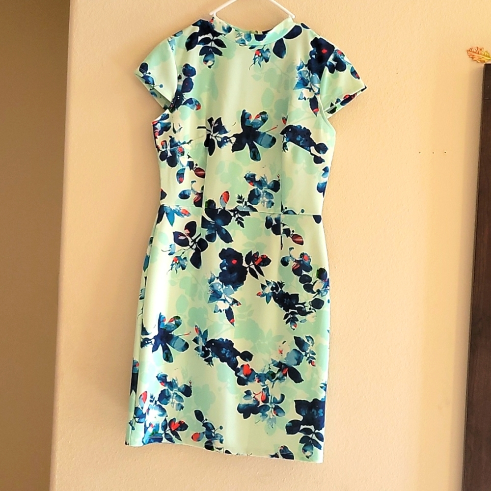 Metaphor Bright Floral Scuba Dress